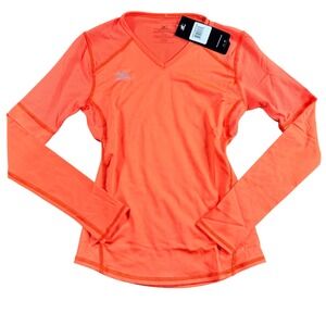 Mizuno Volleyball NEW lightweight Performance Long Sleeve Jersey Orange XXS